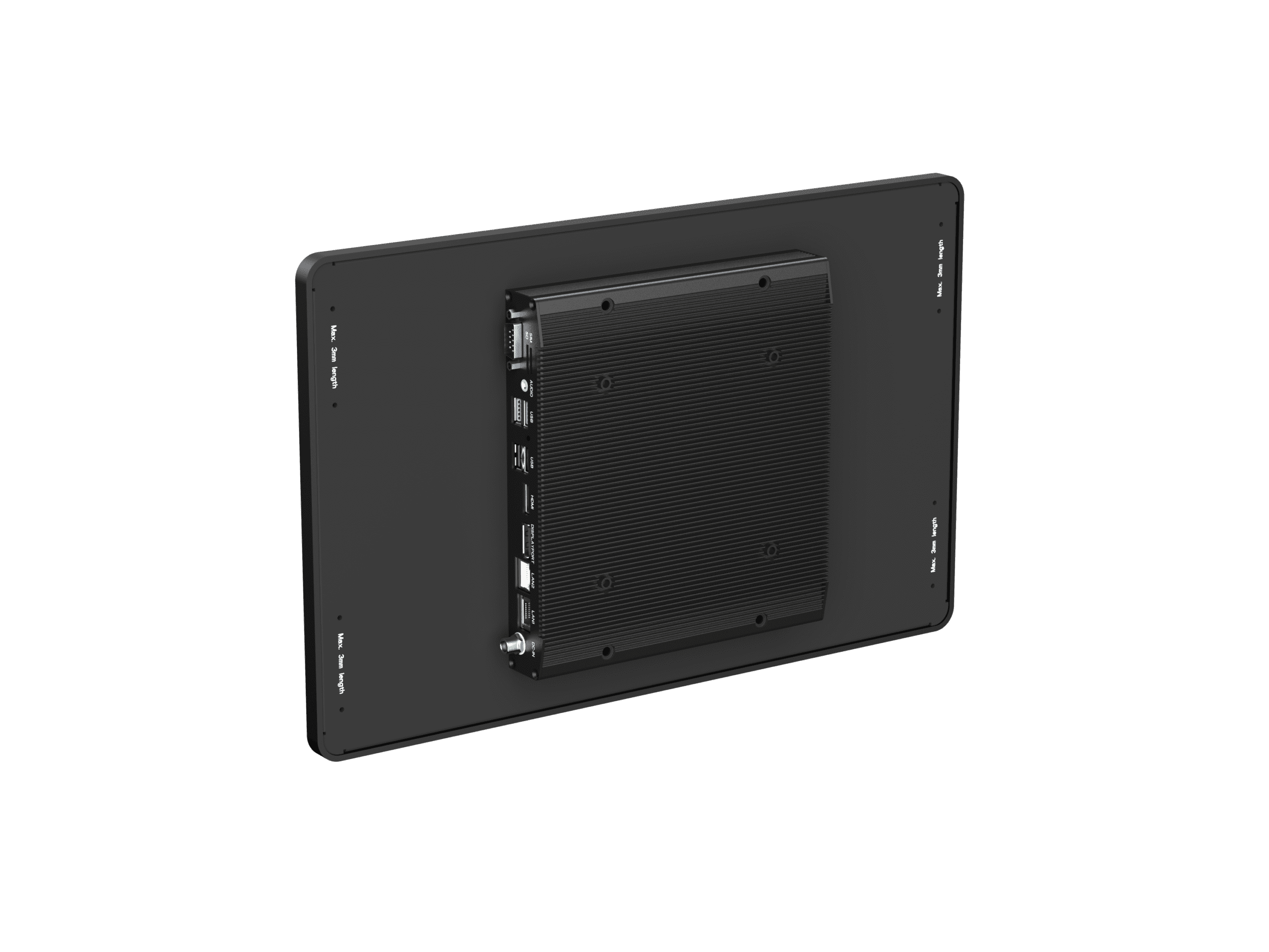 03 FT156BX6413ECAPOB back angle scaled 15.6″ Industrial Touch PC X6413E - Image 4